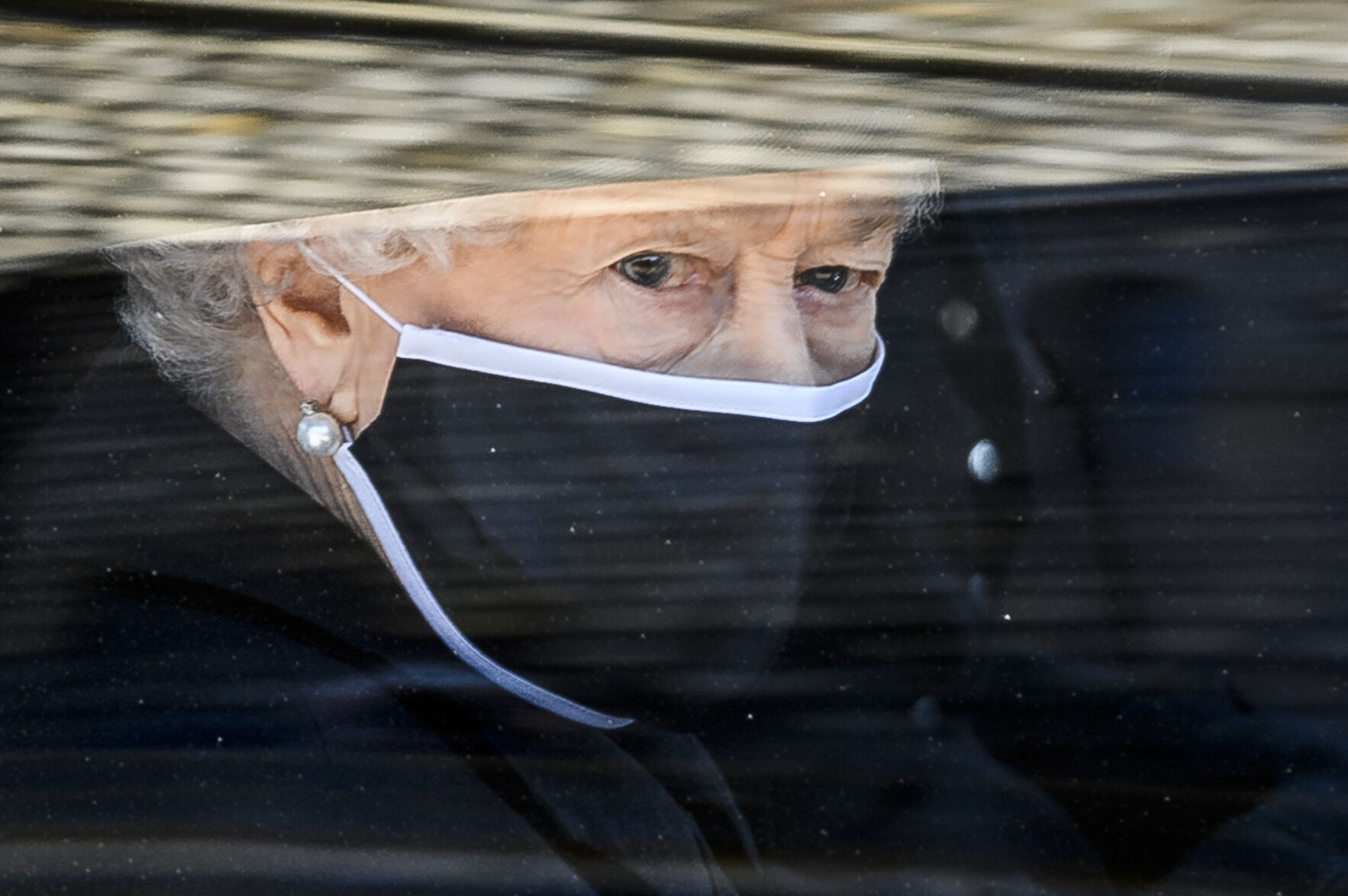 2021: Queen Elizabeth II at Prince Philip funeral